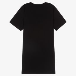 Moschino Kid-Teen-فستان تينز بناتي قطن جيرسي لون أسود | Childrensalon Outlet