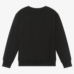 Moschino Kid-Teen-Teen Black Cotton Montage Teddy Sweatshirt | Childrensalon Outlet