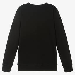 Moschino Kid-Teen-سويتشيرت تينز قطن جيرسي لون أسود | Childrensalon Outlet