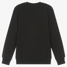 Moschino Кид-Тин-Черный хлопковый свитшот с медвежатами | Childrensalon Outlet