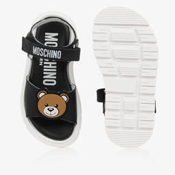 موسكينو Kid-Teen-صندل تينز جلد لون أسود | Childrensalon Outlet