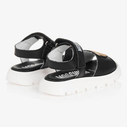 موسكينو Kid-Teen-صندل تينز جلد لون أسود | Childrensalon Outlet