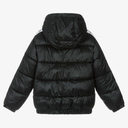Moschino Kid-Teen-Teen Black Logo Puffer Jacket | Childrensalon Outlet