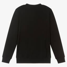 موسكينو Kid-Teen-سويتشيرت تينز قطن جيرسي لون أسود | Childrensalon Outlet