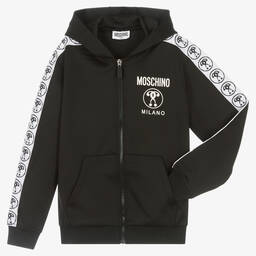 Moschino Кид-Тин-Черный топ на молнии для подростков | Childrensalon Outlet