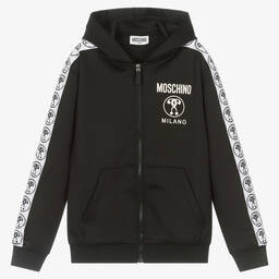 Moschino Кид-Тин-Черный топ на молнии для подростков | Childrensalon Outlet