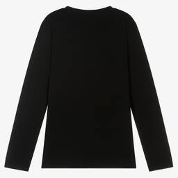 Moschino Kid-Teen-توب تينز قطن جيرسي لون أسود | Childrensalon Outlet