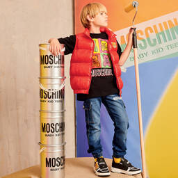 Moschino Kid-Teen-Teen Black Teddy T-Shirt | Childrensalon Outlet