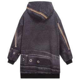 Moschino Kid-Teen-Teen Black Zipped Logo Dress | Childrensalon Outlet