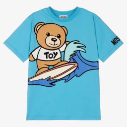 Moschino Kid-Teen-Teen Blue Bear T-Shirt | Childrensalon Outlet