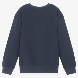 Moschino Kid-Teen-Teen Blue Bouclé Teddy Bear Sweatshirt | Childrensalon Outlet