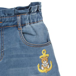 Moschino Kid-Teen-شورت تينز ولادي قطن جيرسي لون أزرق | Childrensalon Outlet