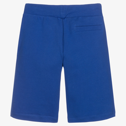 Moschino Kid-Teen-Teen Blue Logo Shorts | Childrensalon Outlet