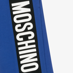 Moschino Kid-Teen-Teen Blue Logo Shorts | Childrensalon Outlet