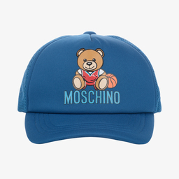Moschino Kid-Teen-Teen Blue Teddy Bear Logo Cap | Childrensalon Outlet