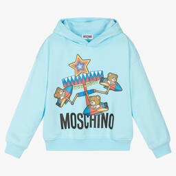 Moschino Kid-Teen-Teen Blue Teddy Bear Ride Hoodie | Childrensalon Outlet