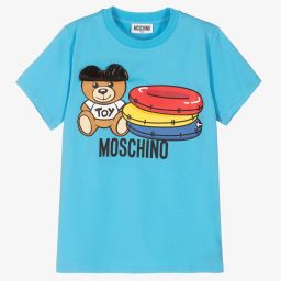 Moschino Kid-Teen-Teen Blue Teddy Bear T-Shirt | Childrensalon Outlet
