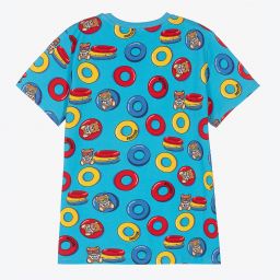 Moschino Кид-Тин-Голубая футболка с медвежатами для подростков | Childrensalon Outlet