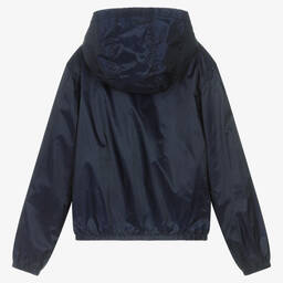 Moschino Kid-Teen-Teen Blue Teddy Logo Windcheater | Childrensalon Outlet