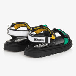 موسكينو Kid-Teen-صندل تينز ولادي جلد لون أسود | Childrensalon Outlet