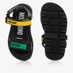 موسكينو Kid-Teen-صندل تينز ولادي جلد لون أسود | Childrensalon Outlet