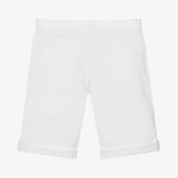 Moschino Кид-Тин-Белые хлопковые шорты | Childrensalon Outlet