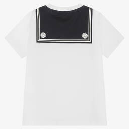 Moschino Kid-Teen-تيشيرت تينز ولادي قطن لون أبيض | Childrensalon Outlet