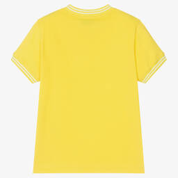 Moschino Kid-Teen-Teen Boys Yellow Logo T-Shirt | Childrensalon Outlet