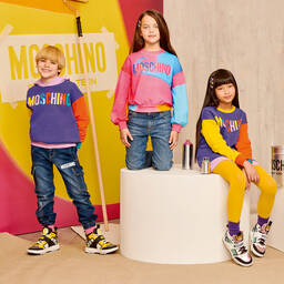 Moschino Кид-Тин-Худи с цветовыми блоками для подростков | Childrensalon Outlet