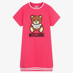 Moschino Кид-Тин-Хлопковое платье цвета фуксии для подростков | Childrensalon Outlet