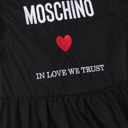 Moschino Kid-Teen-Teen Girls Black Cotton Dress | Childrensalon Outlet
