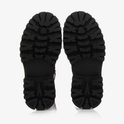 Moschino Kid-Teen-بوت جلد لون أسود تينز بناتي | Childrensalon Outlet