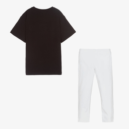 Moschino Kid-Teen-Teen Girls Black Leggings Set | Childrensalon Outlet