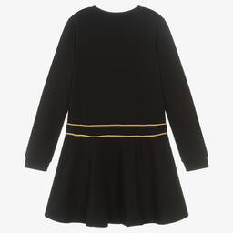 Moschino Kid-Teen-Teen Girls Black Logo Dress | Childrensalon Outlet