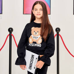 Moschino Кид-Тин-Черный свитшот для девочек-подростков | Childrensalon Outlet