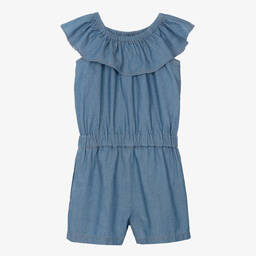 موسكينو Kid-Teen-بلاي سوت قطن شامبري لون أزرق للمراهقات | Childrensalon Outlet