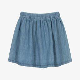 Moschino Кид-Тин-Голубая юбка из шамбре | Childrensalon Outlet