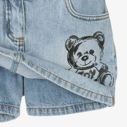 Moschino Kid-Teen-Teen Girls Blue Denim Skort | Childrensalon Outlet