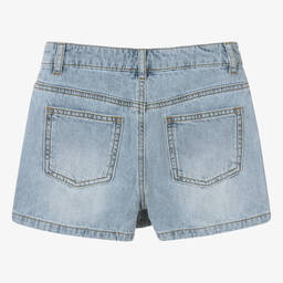 Moschino Kid-Teen-Teen Girls Blue Denim Skort | Childrensalon Outlet