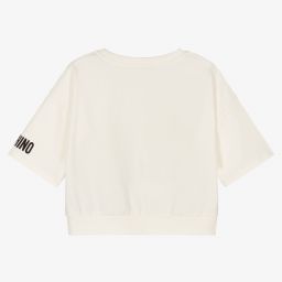 Moschino Kid-Teen-Teen Girls Ivory Bear T-Shirt | Childrensalon Outlet