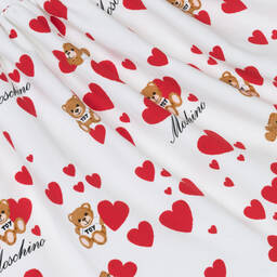 Moschino Kid-Teen-Teen Girls Ivory Heart & Teddy Bear Skirt | Childrensalon Outlet