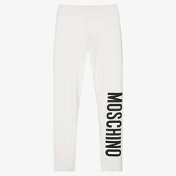 Moschino Кид-Тин-Кремовые легинсы для девочек-подростков | Childrensalon Outlet