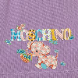 موسكينو Kid-Teen-شورت تينز بناتي مزيج قطن وفيسكوز جيرسي لون بنفسجي | Childrensalon Outlet