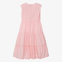Moschino Kid-Teen-Teen Girls Pink Cotton Midi Dress | Childrensalon Outlet