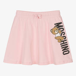 Moschino Кид-Тин-Teen Girls Pink Cotton Teddy Bear Skirt | Childrensalon Outlet