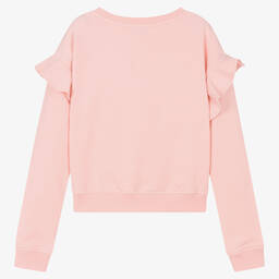 Moschino Kid-Teen-Teen Girls Pink Cotton Teddy Bear Sweatshirt | Childrensalon Outlet