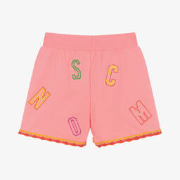 Moschino Kid-Teen-Teen Girls Pink Jersey Logo Shorts | Childrensalon Outlet