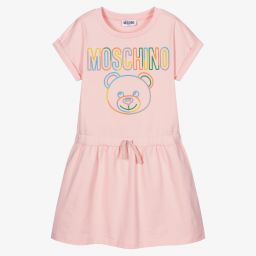 Moschino Kid-Teen-Teen Girls Pink Logo Dress | Childrensalon Outlet