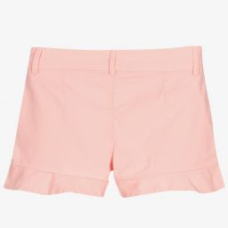 Moschino Kid-Teen-شورت تينز بناتي قطن بوبلين لون زهري | Childrensalon Outlet