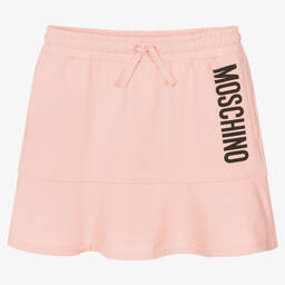 Moschino Kid-Teen-Teen Girls Pink Logo Skirt | Childrensalon Outlet